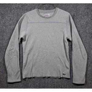 HOLLISTER PACIFIC MERCHANTS VTG GRAY THERMAL PULLOVER SWEATER MENS SIZE LARGE M